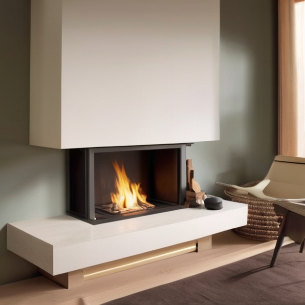 Default wooden fireplace moderne 3